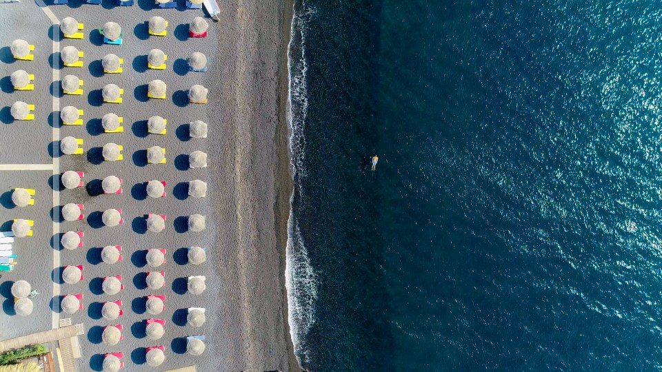 Santorini From Above - Clip 46