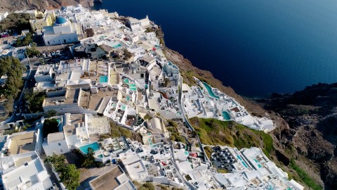 Santorini From Above - Clip 59