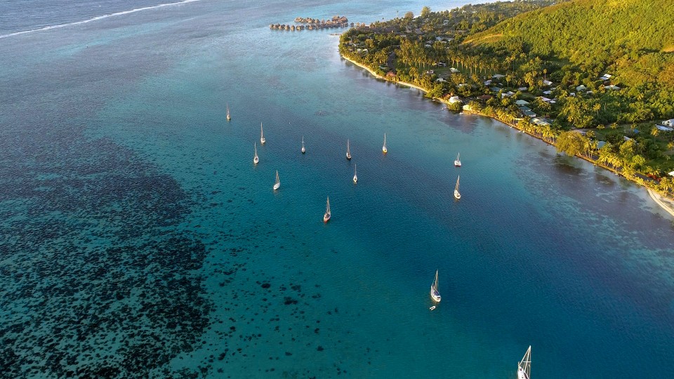 Aerial French Polynesia - Clip 189